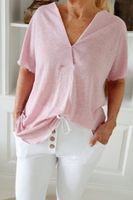 Shirt Top in zartem Rosa  Sommer BYPIAS Leinen oversized one size Niedersachsen - Hermannsburg Vorschau