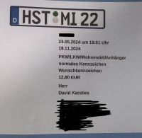 Kennzeichen für Stralsund HST abzugeben Nordvorpommern - Landkreis - Ribnitz-Damgarten Vorschau