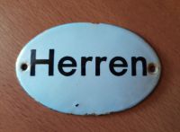 Altes Emailleschild Herren gewölbt Türschild WC Toilette Sachsen - Callenberg b Hohenstein-Ernstthal Vorschau