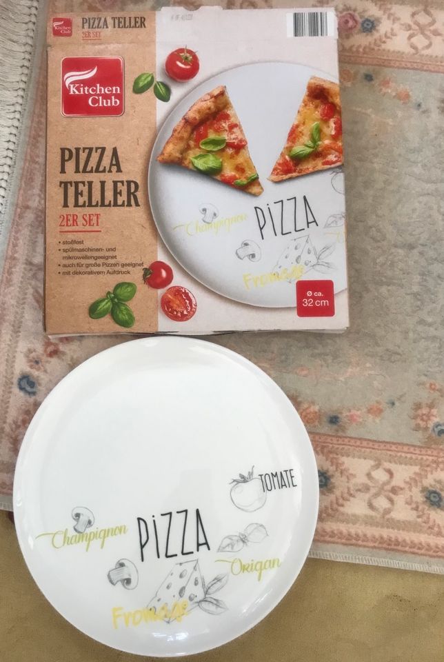 ✅ Neu Pizza Teller 32 cm  Weiß opalglas Kitchen Club in Rüsselsheim