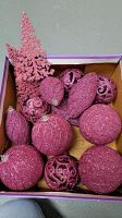 20 tlg. Christbaumkugel Set-Glitzer Kugeln,Zapfen,Tannenbaum pink Baden-Württemberg - Tettnang Vorschau