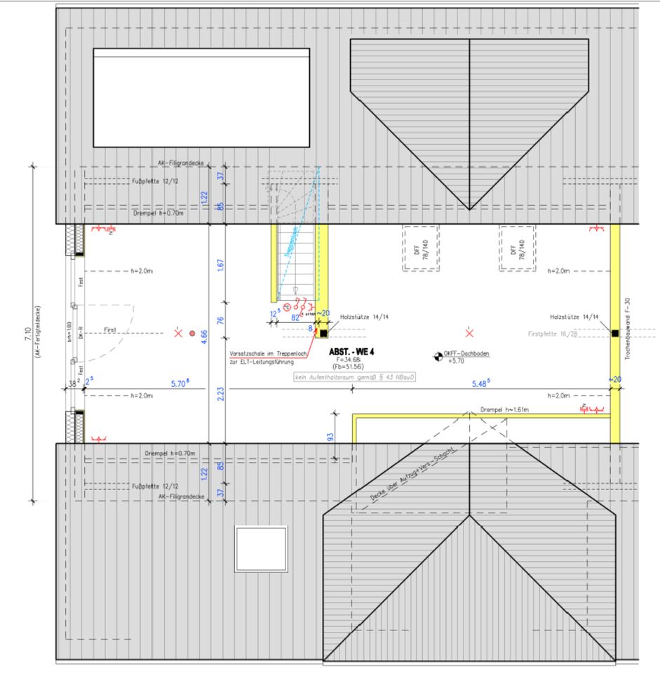 helle Dachgeschosswohnung mit Studio in Obernkirchen