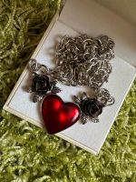 Halskette mit Herz und schwarzen Rosen Bayern - Jettingen-Scheppach Vorschau