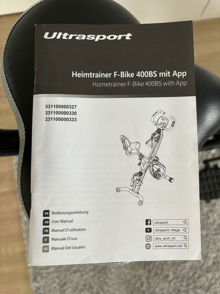 Ultrasport Heimtrainer F-Bike 400BS - klappbarer Heimtrainer in Elmenhorst Kr Stormarn
