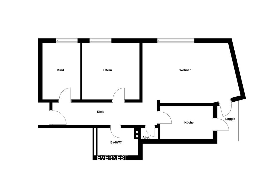 Charmante 3 Zimmer-Wohnung mit Südbalkon in Ratingen Tiefenbroich in Ratingen