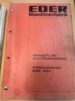Eder M805 M815 Handbuch und Ersatzteilliste im Original Nordrhein-Westfalen - Menden Vorschau