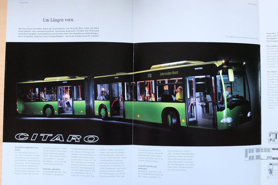 Autoprospekte Bus: Mercedes Citaro: die neue Stadtbus Generation in Oberammergau