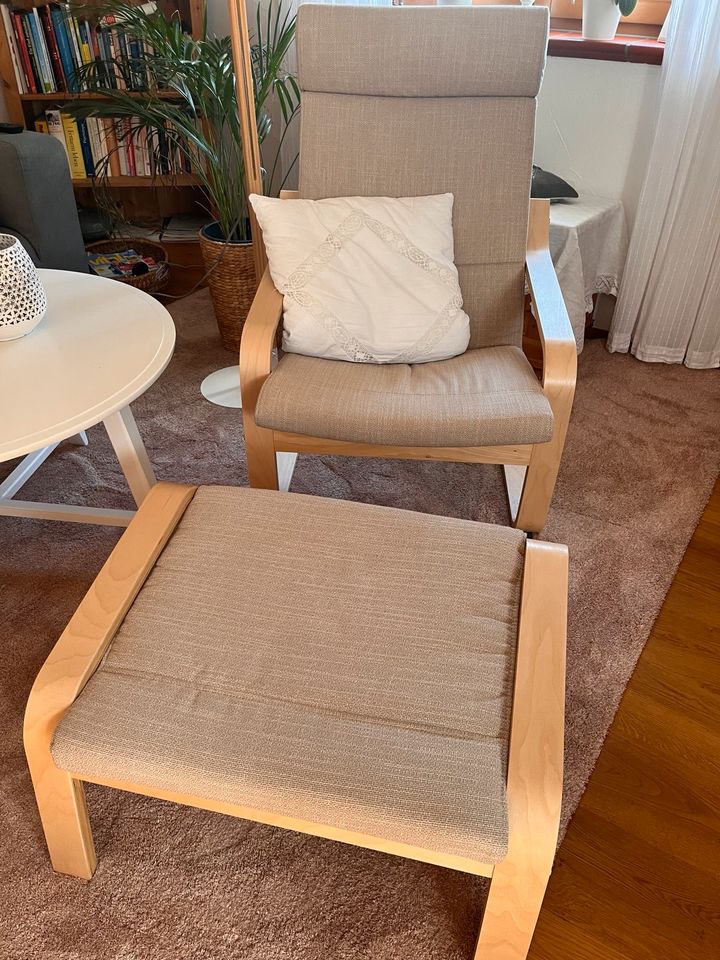 Ikea Sessel mit Hocker in Hungen