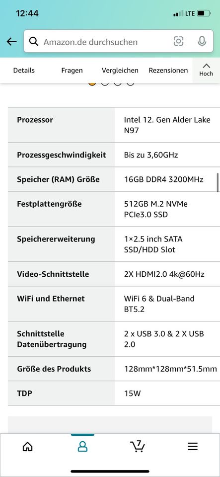 Mini PC Intel Alder Lake-N97 16 GB RAM 512 GB in Northeim