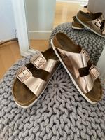Birkenstock Sandalen Arizona Naturleder Metallic copper schmal 38 Düsseldorf - Heerdt Vorschau