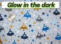 Kinderstoff Ufos GLOW IN THE DARK Stoff Weltraum nachtleuchtend Rheinland-Pfalz - Sankt Julian Vorschau