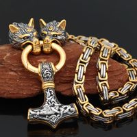 Halskette Mjolnir Thors Hammer Odin Mythologie Edelstahl Königske Sachsen-Anhalt - Schönebeck (Elbe) Vorschau