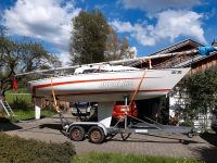 Segelboot Minitonner PopCorn Bj. 1980 m. Motor und Tandem-Trailer Bayern - Pfronten Vorschau