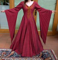 Mittelalter Kleid Gr. M / L weinrot Wildseide von Erlkönig Nordrhein-Westfalen - Neuenkirchen Vorschau