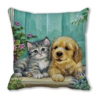 Kissenbezüge Zierkissen Deko-Kissen Katzen & Hunde 45 x 45 cm Bayern - Flintsbach am Inn Vorschau