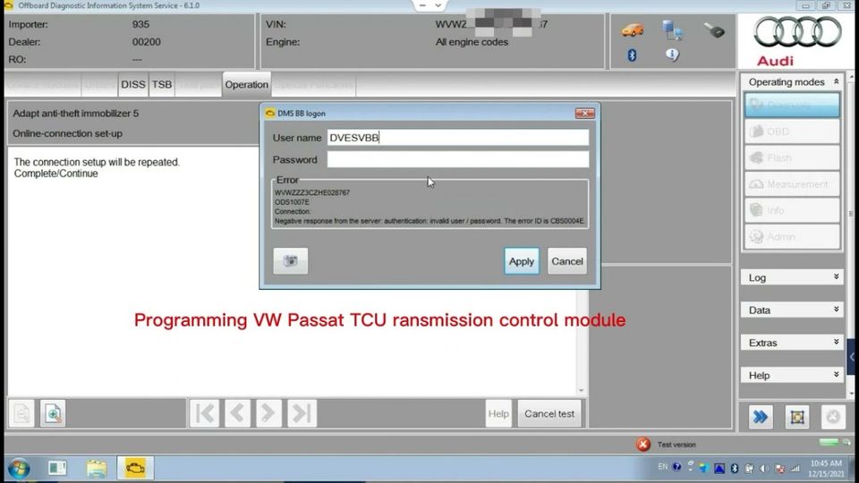 VAG AUDI VW Online Programmierung Freischalt/Komponentenschut in Hannover