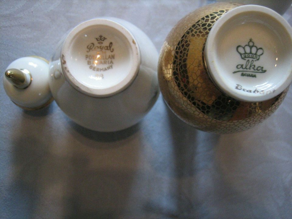3 Mini Porzellan Vasen Alka Brabant, Royal KM in Herne