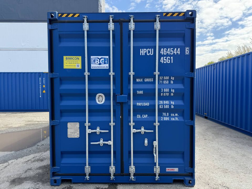 40’ Fuss HC DOUBLE DOOR TUNNEL 2024 / Lagercontainer Seecontainer Materialcontainer RAL 5010 in Hamburg