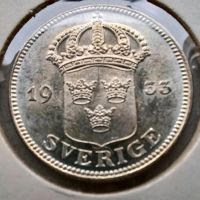 50 Öre 1933 Schweden Silber Hessen - Hasselroth Vorschau