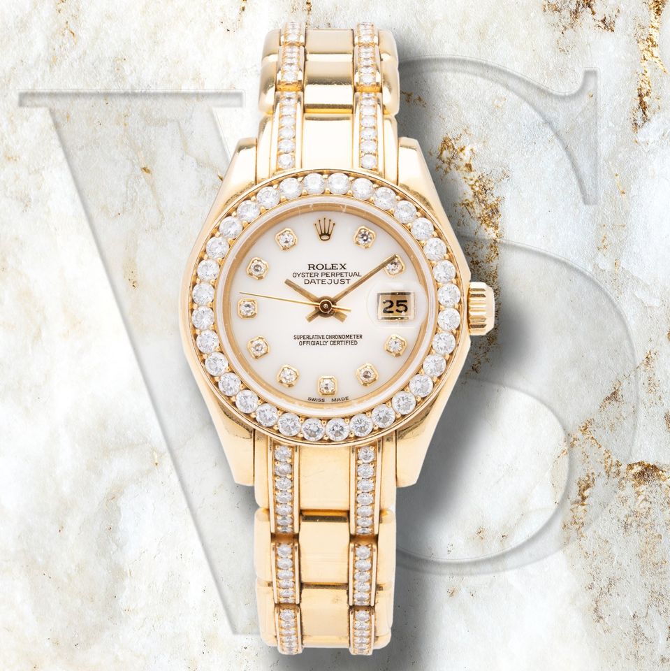 Rolex Lady-Datejust Ref 69298 18K Gold 29mm Automatik Fact. Dias. in Hamburg