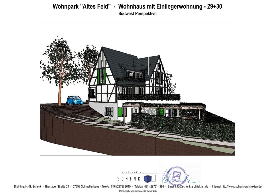 Baugrundstück für Wohnhaus mit Einliegerwohnung einschl. Baugenehmigung in Schmallenberg