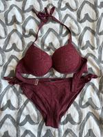 H&M Push up Triangle Bikini Rot 80C 42 wenig getragen Schleswig-Holstein - Pronstorf Vorschau