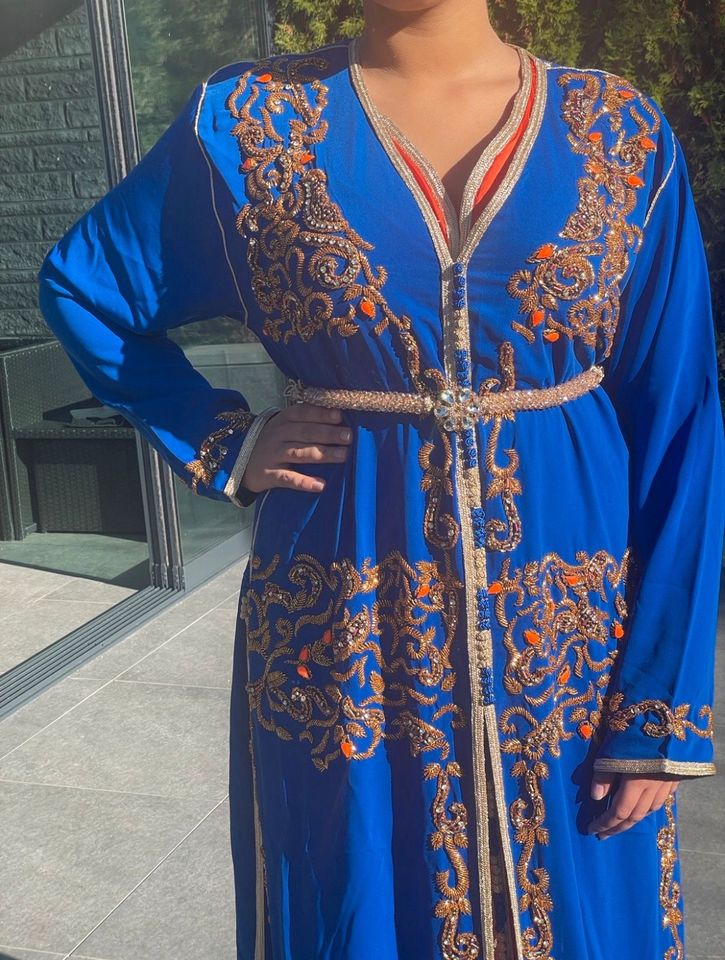 NEU Takshita Takchita Takschita Caftan Kaftan blau orange in Wuppertal