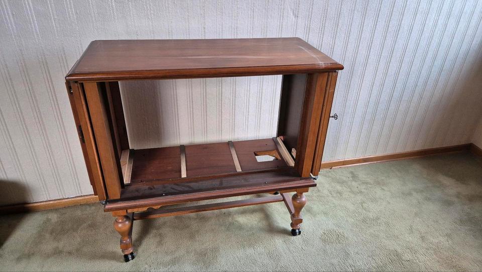 Vintage Schreibtisch und Schrank Retro Holz Shabychick Antik in Herford