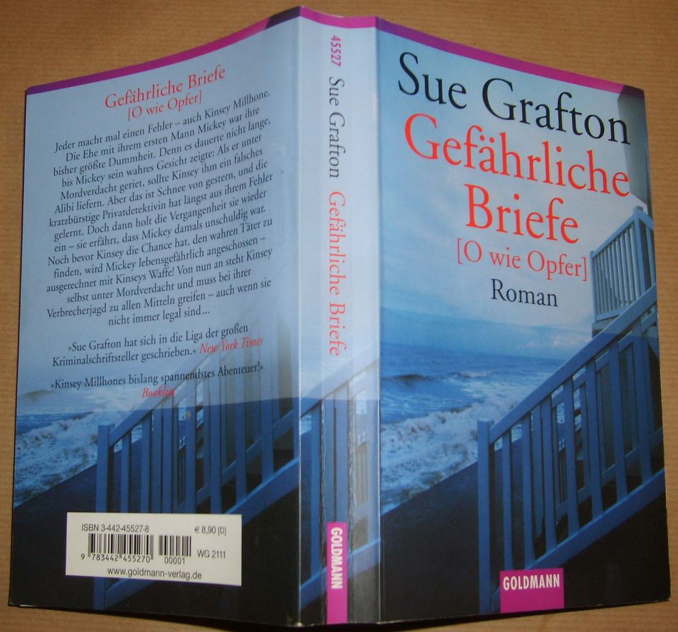 BT Sue Grafton  Gefährliche Briefe. (O wie Opfer) ) Krimi 1 mal g in Breitscheid