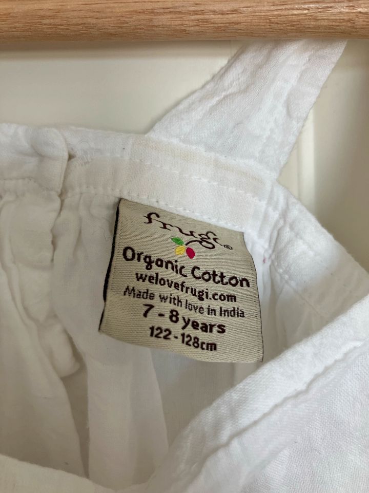 Frugi Bluse Top 122 128 Träger Weiß gepunktet Organic Baumwolle in Wedemark