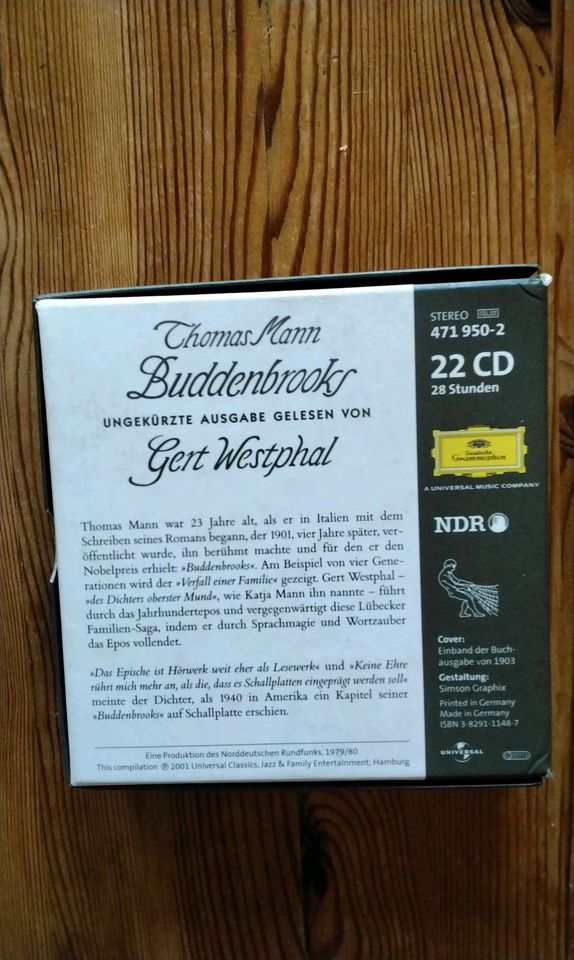 Buddenbrooks von Thomas Mann ,22 CDs in Alzenau