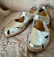 Suave Sandalen Sandaletten Silber Blumen Leder Kork Saarland - Oberthal Vorschau