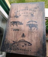 Holzposter, Holzbild"Butcher Shop"  Unikat Bad Doberan - Landkreis - Lambrechtshagen Vorschau