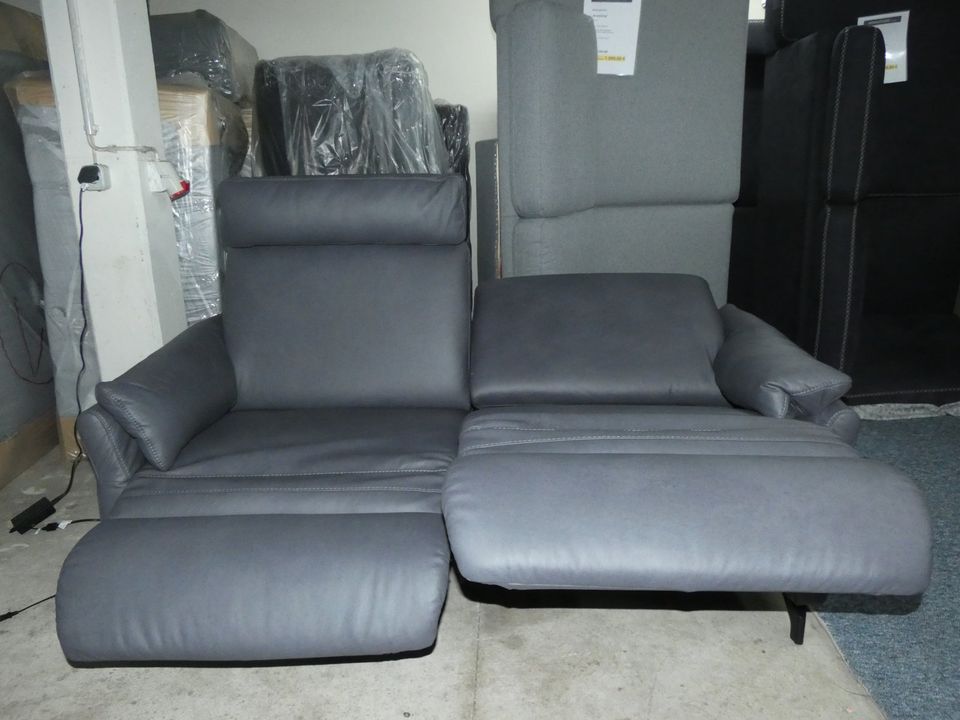 3-2er Echt Leder Sofa Garnitur 2x elektr Relaxsitze anstatt 6299€ in Hagen am Teutoburger Wald