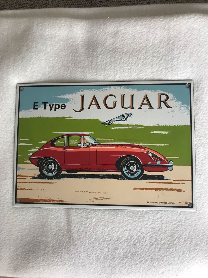 Emailschild E Type Jaguar selten in Mainaschaff