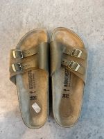 Birkenstock Zürich Schläppchen Sandalen 38 Gold beige NEU Baden-Württemberg - Weingarten (Baden) Vorschau