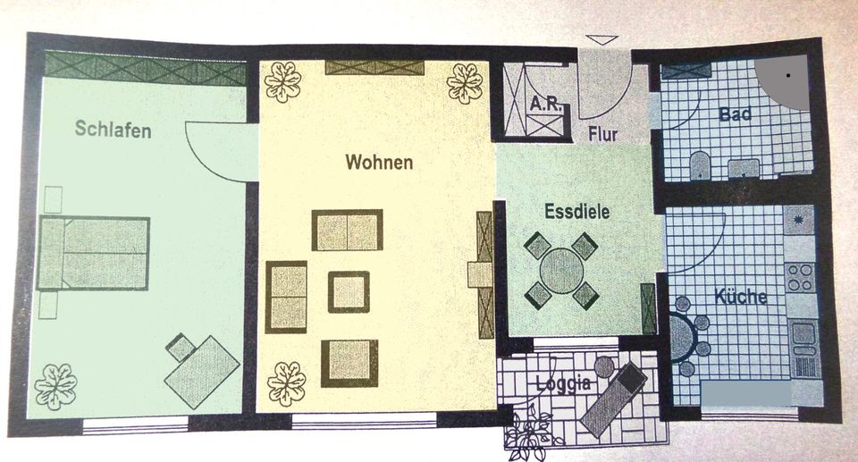 Provisionsfrei! Schicke, möblierte Eigentumswohnung mit Stellplatz, großem Bad, Balkon uvm. in Wolfsburg