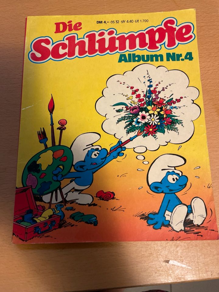 Vintage Die Schlümpfe Album Nr 4 aus den 80ern in Troisdorf