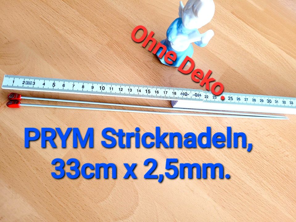 Stricknadeln, PRYM, Alu, 2,5mm x 33cm, ohne OVP. in Porta Westfalica