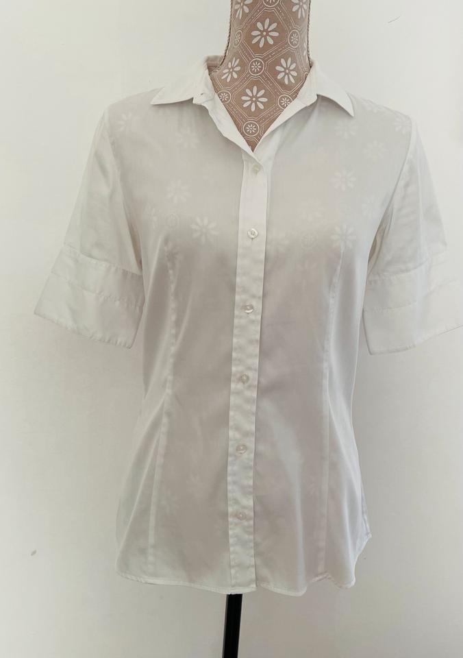 HUGO BOSS Damen Bluse Kurzarm weiß S 36 Business in Hamburg