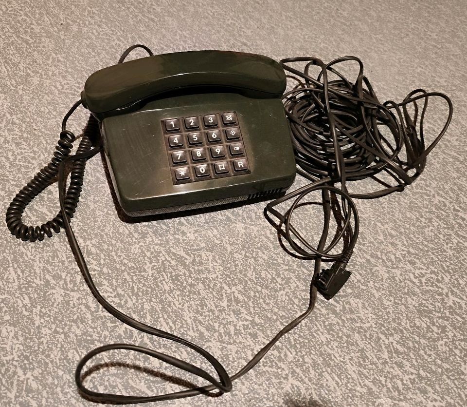 Vintage Kabel Telefon Grün in Nachrodt-Wiblingwerde