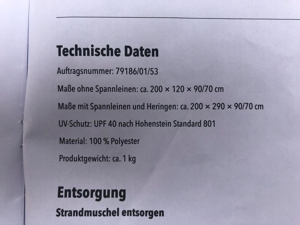 Popup Stransmuschel (200x120x90/70cm) in Potsdam