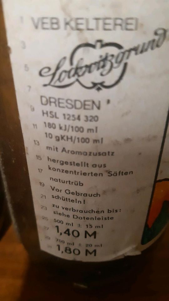 3 Orginal DDR Saftflasche, ungeöffnet, Sammeln, VEB Kelterei in Obercunnersdorf