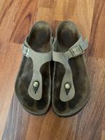 Birkenstock Gizeh, 39, Leder, graugrün Thüringen - Erfurt Vorschau