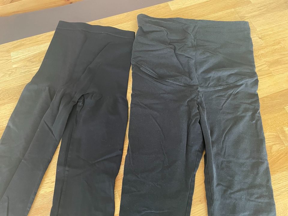 2er Set Umstandsleggings schwarz H&M Gr M in Großharthau-Seeligstadt