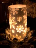Elambia 3 Kerzen aus Glas Spiegeleffekt Schneeflocke Bayern - Straubing Vorschau