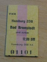 Edmondsonsche Fahrkarte VHH von HH ZOB - Bad Bramstedt  Li.101 Schleswig-Holstein - Bad Bramstedt Vorschau