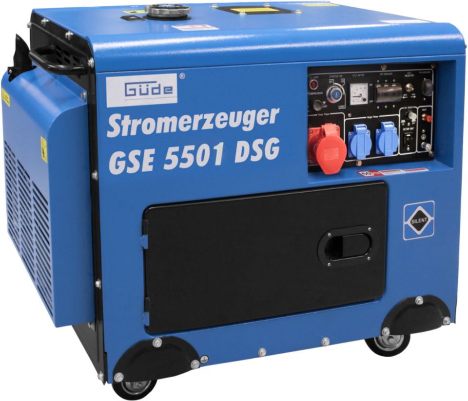 GÜDE DIESEL STROMERZEUGER GSE 5501 DSG INKLUSIVE STARTERBATTERIE in Waal