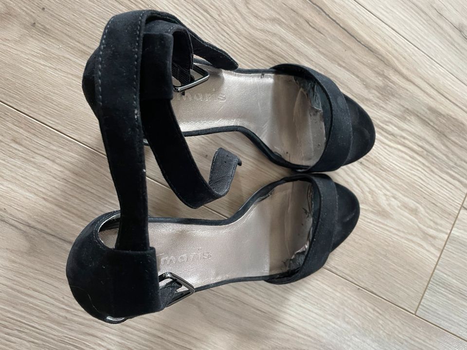 Tamaris Pumps schwarz 40 Peeptoe Sandale in Wendelstein