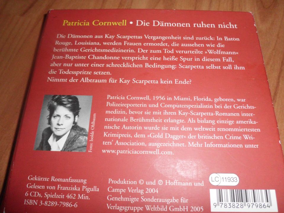 Die Dämonen ruhen nicht-6CDs v.Patricia Cornwell, sehr gut- in Hamburg